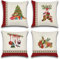 JOTOM Weihnachten Kissenbezug wasserdichte Kissenhülle 45x45cm 4er Set Sofakissen Dekokissen Bezug für Sofa Zimmer Outdoor Balkon Terrasse Patio Garten Outdoor (Geschenk Weihnachten)