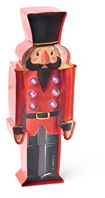 Legami - Mini Deko-Licht, 10 x 3,3 x 10 cm, Metall, Holz, Kunststoff, 2 Schlitze auf der Rückseite zum Aufhängen des Lichts an der Wand, Lichtfarbe warmweiß, Thema Nutcracker