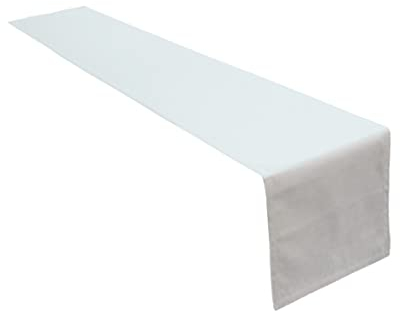 Lemos Home Hochwertiger Tischläufer Tischwäsche aus 100% Baumwolle Kollektion Konzept, Farbe & Größe wählbar (Tischläufer - 40x180cm, Weiß)