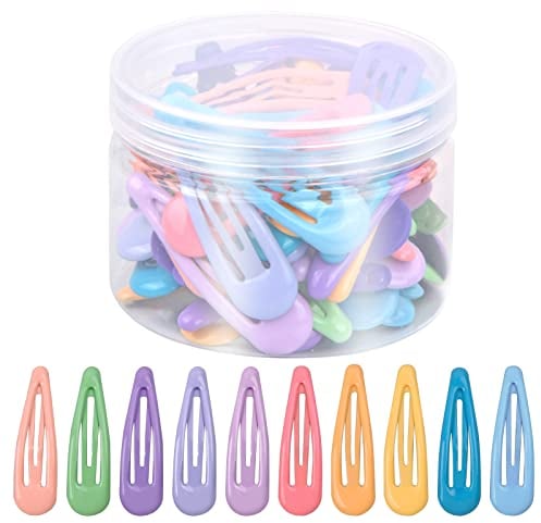 Pinsheng 60 Stück Haarspangen Mädchen, Mini Kinder Haarklammern, Snap Haarclips Baby Haarspange, Bunte Metall Mädchen Haarschmuck für Kinder Mädchen Damen Kleinkinder(10 Farben)