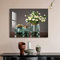 Europa Vintage Leinwand Gemälde Wanddekoration Stillleben mit Blumen in einer Glasvase nordische Kunstdrucke Bild Cuadros 55x80cm/22x32in Mit Rahmen