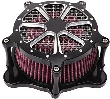 Nettoyant pour Système d'admission, Résistant aux Chocs, Réduit la Résistance à l'admission, Kit de Filtre d'admission d'air à Haut Débit et Haute efficacité pour Moto