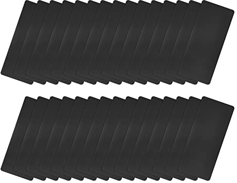 sourcing map Tarjeta de metal en blanco, placa de aluminio pintado de 2 x 0.9 pulgadas para grabado láser, 0.3 mm de grosor, color negro, 30 piezas