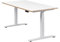 boho office® Höhenverstellbarer Schreibtisch - 160 x 80 cm Elektrisch stufenlos, inkl. Wireless Charger, Memoryfunktion - Basic Line Weiß inkl. Tischplatte in Weiß mit Multiplexkante