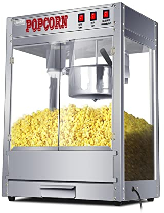 Máquina de Palomitas de maíz, máquina de Palomitas de maíz Retro de Aire Caliente, Poppers saludables con Taza medidora y Tapa extraíble, sin Aceite y fácil de Limpiar, Popper de p