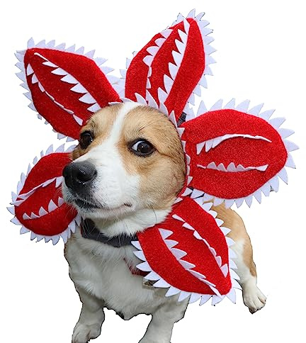 Halloween Hunde-Kopfbedeckung Hut Demogorgon Katzen Hunde Kostüm Halloween Stranger DIY Demodog Cosplay Hut Kopfbedeckung Niedlich ceepdoogle
