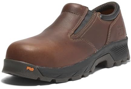 Timberland PRO Men's Titan EV Slip-On Composite Safety Toe Industrial Casual Work Shoe, Teak Trailblazer, 13 Medium
