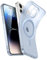 ESR für iPhone 14 Pro Hülle, klares Silikon Case mit MagSafe, stoßfeste dünne Abdeckung, vergilbungsbeständige dünne transparente TPU-Handyhülle, Zero Serie, Dunkelblau