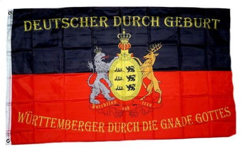 Fahne/Flagge Württemberger durch die Gnade Gottes 90 x 150 cm