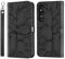 Rostsant Coque Sony Xperia 1 VI Arbre en Relief Housse en Cuir PU Pixel 8a Étui à Fermeture Magnétique Portefeuille Étui à Rabat pour Sony Xperia 1 VI 2024 Noir