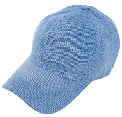 COTIDI Herren-Mütze, 100 % Baumwolle, Baseballkappe, verstellbar, Blaue Jeans, One size