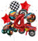 Auto Geburtstagsdeko 4 Jahre Wheels Luftballons Jungen- Kindergeburtstag Deko Car Folienballon Happy Birthday Geburtstag Balloon Partyzubehör für Kinder Racing Theme Party Geburtstag Supplies ballon