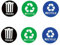CALLYSONIC 6 Stück Recycle Stickers For Trash Bins,Mülltonnenaufkleber für den Außen- und Innenbereich zur Kennzeichnung der Mülltrennung