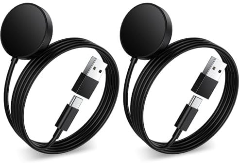 2 Stück Smartwatch Ladekabel für Samsung Galaxy Watch 7/Ultra/Watch 6/6 Classic/5/5 Pro/4/3/Active 2, USB C Magnetisches Wireless Watch Ladegerät Galaxy Watch Ladestation für Samsung Galaxy Watch
