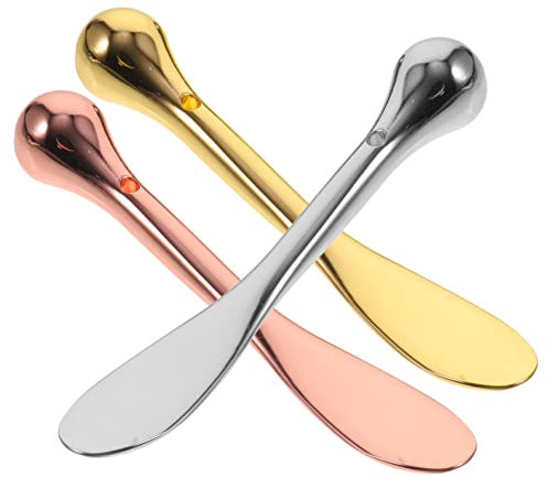 Ipetboom 3st Runder Perlen Augen Creme Stick Gesichtspeeling Led-gesichtsmaske Stachelige Sensorische Fingerringe Gesichtsmassage-tool Augenmassagegerät Gesichtspalette Zinklegierung