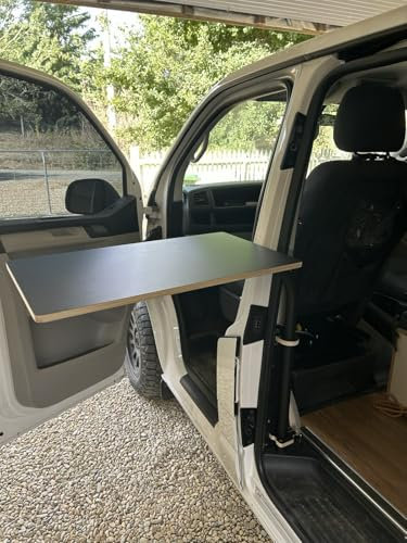 BKICKI Kit de pieds de table pivotants pour VW T5 Campervan/camping-car, pied de table à montage latéral