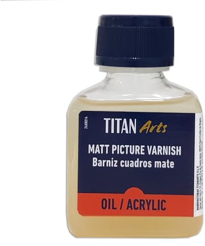 TITAN ARTS - BARNIZ CUADROS MATE OLEO Y ACRILICO TITAN 100 ML