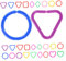 GETAJGHSD 30pcs Geometric Linking for Toddlers Chain Links Educational Toys for Classroom and Home Cognitive Development Through Shape and Color Recognition