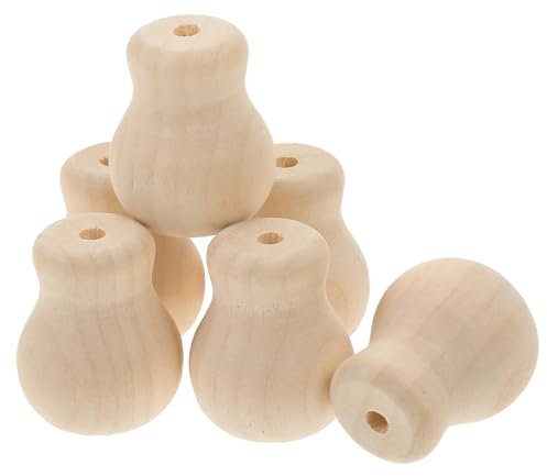 Cabilock Wooden Blind Pull Cord Knobs 6pcs Tassels for Window Treatments Easy to Install