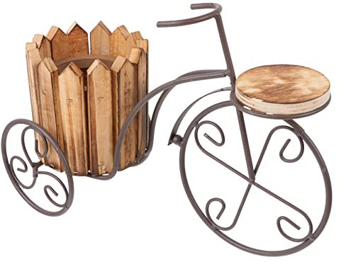CAXUSD Supporto per Piante Forma di Bicicletta Ferro Decorazione per Vasi di Fiori E Piante Stile Rustico per Interni Ed Esterni Resistente E Durevole Succulente E Cactus
