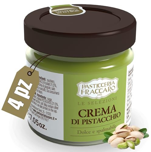 Crema Spalmabile al Pistacchio - Pasticceria Fraccaro 1932 - Dolce Crema al Pistacchio Artigianale, Ideale per Colazioni e Merende - 4 Confezioni da 200 g