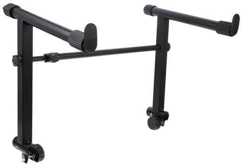 HONITANO Electronic Keyboard Stand Double Braced Heavy-duty Rack Sturdy Iron Design with Non-slip Ends for Performance Stability for Home and Stage Use
