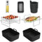 Air Fryer Accessories for Ninja AF400UK / AF451UK, 10 PCS Ninja AF400UK Dual Air Fryer Accessories with Wire Racks Rectangular Trays Oil Bottle for 9.5L Dual Air Fryer