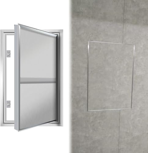 Trampilla Pladur Panel de Acceso Alicatable Apertura por Presión, Puerta Metálica Oculta para Ducha, Trampilla de Inspección de Plomería de Yeso, Placas para Tapar Orificios(12x48in (30x120cm))