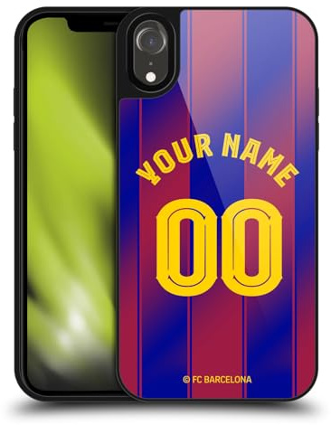 Custom Customised Personalised FC Barcelona Home 2025/26 Kit Gel Armour Case [Military Grade Protection] Compatible With Apple iPhone XR