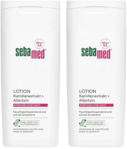 Sebamed Lotion 200 ml, Bodylotion für Männer und Frauen, für empfindliche und trockene Haut, feuchtigkeitsspendend und schnell einziehend, mit Kamillenextrakt und Allantoin
