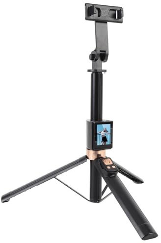 Cryfokt Ausziehbarer Telefon-Selfie-Stick, Fernbedienung, Bioinspirierte Technologie für Dynamisches Filmen für Partys und Veranstaltungen, Telefon-Selfie-Stick, 2-Zoll-Bildschirm für Aufnahmen