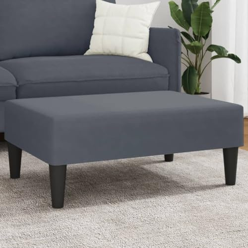 Solivagant Repose-Pied Gris foncé 77x55x31 cm Velours,(6.8 KG)