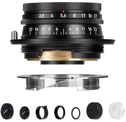 7artisans M35mm F2.8 Full Frame Manual Focus Prime Lens Compatible for Leica M-Mount Cameras/LeicaL39/LTM Mount