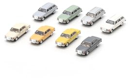 Schuco 1:87 M-B W123 8er-Set 4X Limo./4xKombi - Hochwertiges Diecast Modellauto im Maßstab 1:87, Modellauto, 1:87, Auto, Sammlermodell, H0