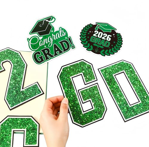 CHANKLI Class of 2026 Graduation Magnetic Stickers - 22 Pack Decor for Car Refrigerator, Garage Door, Party Cruise Cabin, Locker & Laptop | Reusable School Year Grad Gift(Red)