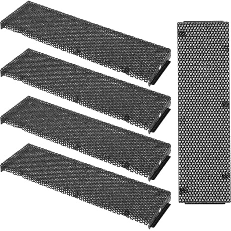 COHEALI 5 Pcs Anti-Dust Mesh Drive Bay Cover for Desktop PC Tower Case | Vented sponge insert front panel replacement, black, fits drive bays, improves airflow & dust protection