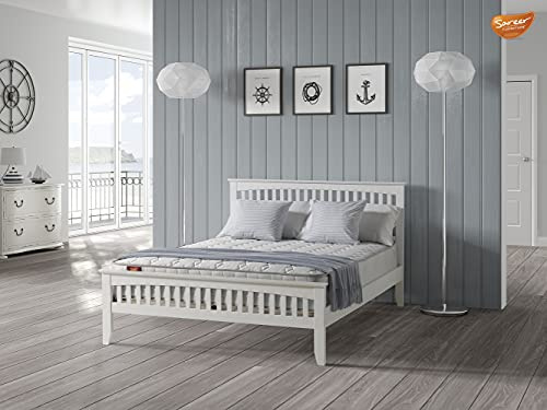 Sareer Furniture Sareer Sandhurst White Bed Frame, White, Single, 3FT