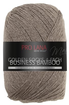 PRO LANA Business Bamboo - Golden Socks - Farbe: Holz Melieret (504) - 100 g/ca. 400 m Wolle