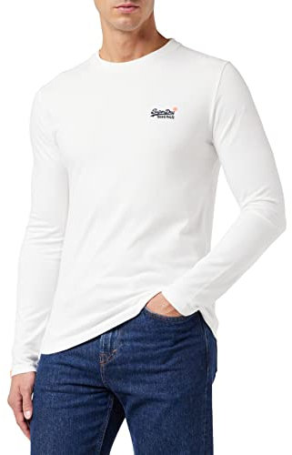 Superdry Men's O L Vintage Embroidery L/s Tee Kniited Tank Top, White (Optic White C), 3XL