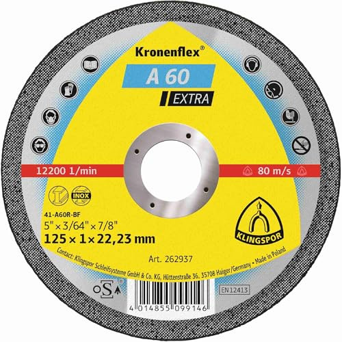 25 x Klingspor A 60 EX Trennscheiben, 115 x 1 x 22,23 mm gerade