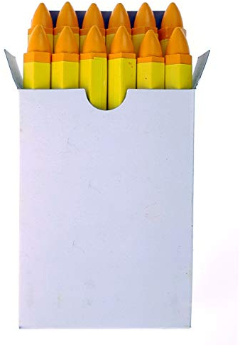 Stix 12 Stück Fettkreide Reifenkreide Reifen Kreide Markierungskreide Gelb