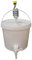 sil2018 Récipient de fermentation complet de 5 l - Récipient de fermentation avec barboteur et caoutchouc d'étanchéité et robinet de vidange en plastique, seau pour bière ou vin avec poignée, blanc
