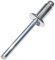 AERZETIX - C48323 - Satz von 50 Blindnieten standard blindniet Ø6.4x12mm aluminium stahl - DIN 7337 A - popnieten - nieten mit bruchfest stange - für montage von metallteilen