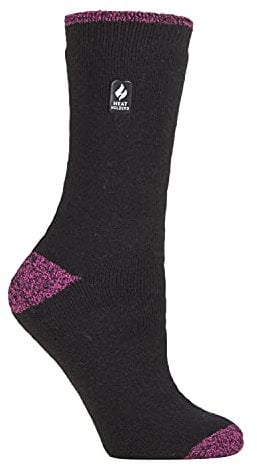 HEAT HOLDERS - Damen Extra Warm Innen Flauschig Thermosocken für Geschenk | Socken für Winter (DE/NL/SE/PL, Numerisch, 37, 42, Regular, Regular, Schwarz/Berry H & T)