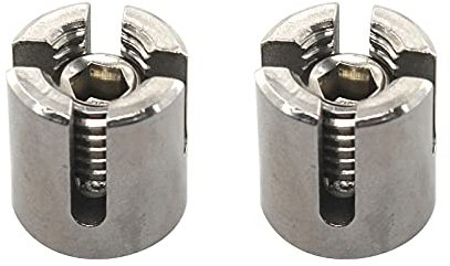 Morsetti per cavi incrociati, M16 x 8 mm, in acciaio inox 316, confezione da 2