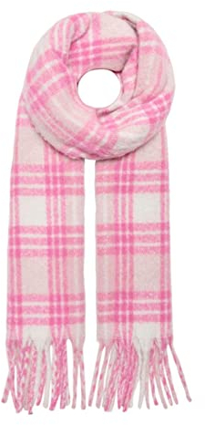 ONLLIMA LIFE CHECK FRILL SCARF CC