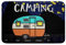 Happy Camping Outdoor Teppich Galaxy Camping Deko Teppich 40 x 60 Sternenhimmel Camping Badezimmer Teppiche für Kinder rustikale Hüttenskizze Fußmatte Camp Reise Auto Sterne Mond Raumdekoration