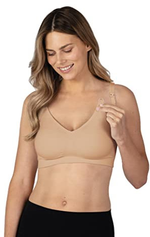 BRAVADO! DESIGNS Soutien-gorge de maternité et d'allaitement sans couture, double couche, sans armatures, réglable pour l'allaitement, taille S à XXL, nude, Taille XL