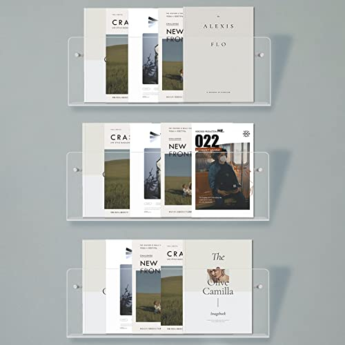 Cutora Acryl-Prospekthalter, Wandhalterung, transparent, zum Aufhängen, Zeitschriftenständer, Bücherregale, Comic-Display-Ständer, Büro, Wartezimmer