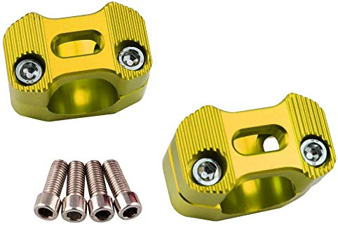Motorcycle HandleBar Handle Clamps Riser Fat Bar Mount 28mm 1 1/8 Universal CNC For EXC SX CRF YZF DRZ ATV Dirt Pit Bikes (gold)